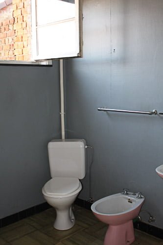 Bathroom demolition toilet & bidet