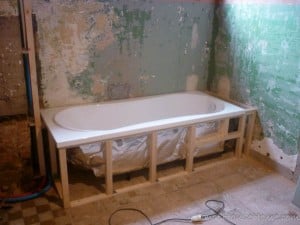 Bath frame finished